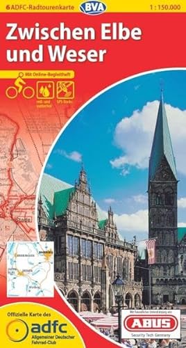 ADFC-Radtourenkarte 6 Zwischen Elbe und Weser 1:150.000, reiß- und wetterfest, GPS-Tracks Download und Online-Begleitheft: Mit Online-Begleitheft. ... (ADFC) (ADFC-Radtourenkarte 1:150.000)